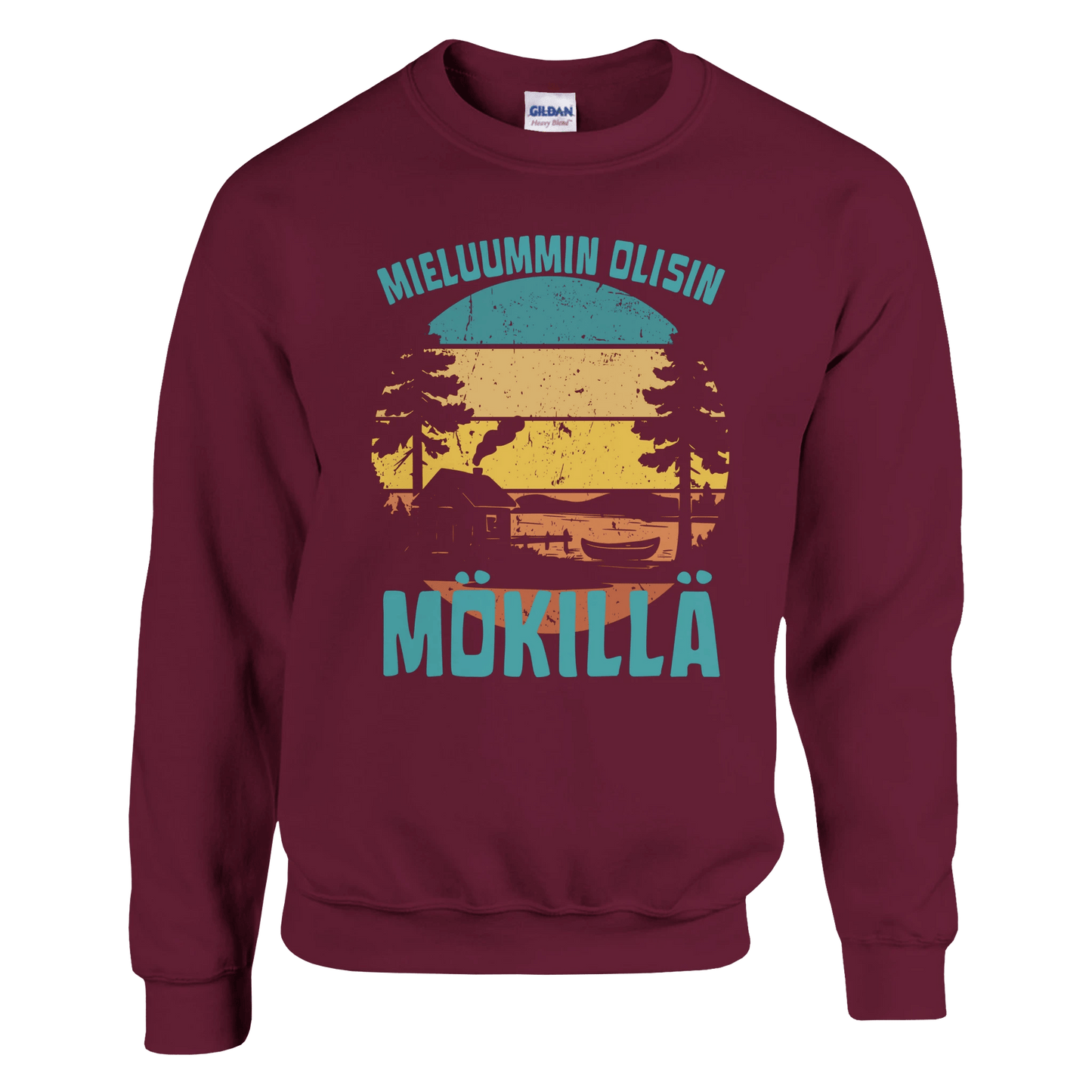 Mieluummin Olisin Mökillä Rantasauna 2 - Collegepaita - Mun Paita