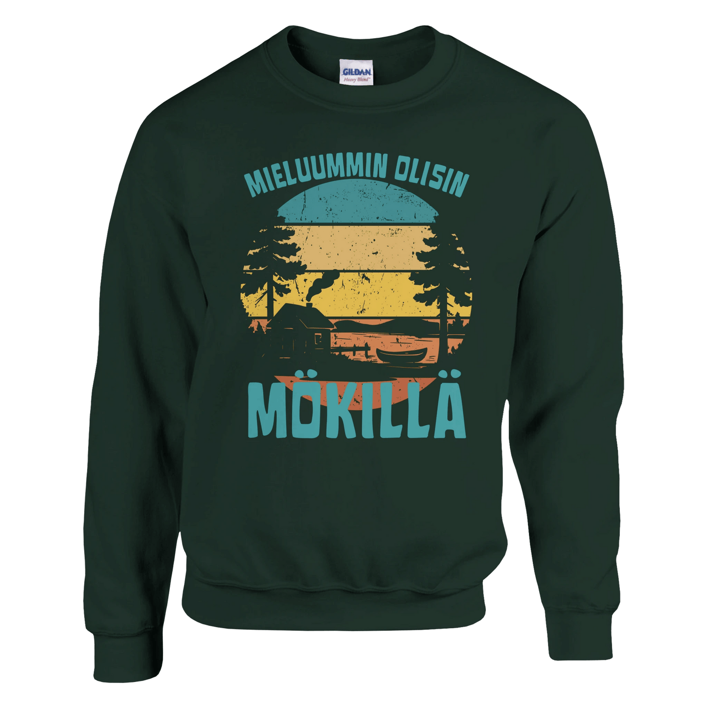 Mieluummin Olisin Mökillä Rantasauna 2 - Collegepaita - Mun Paita