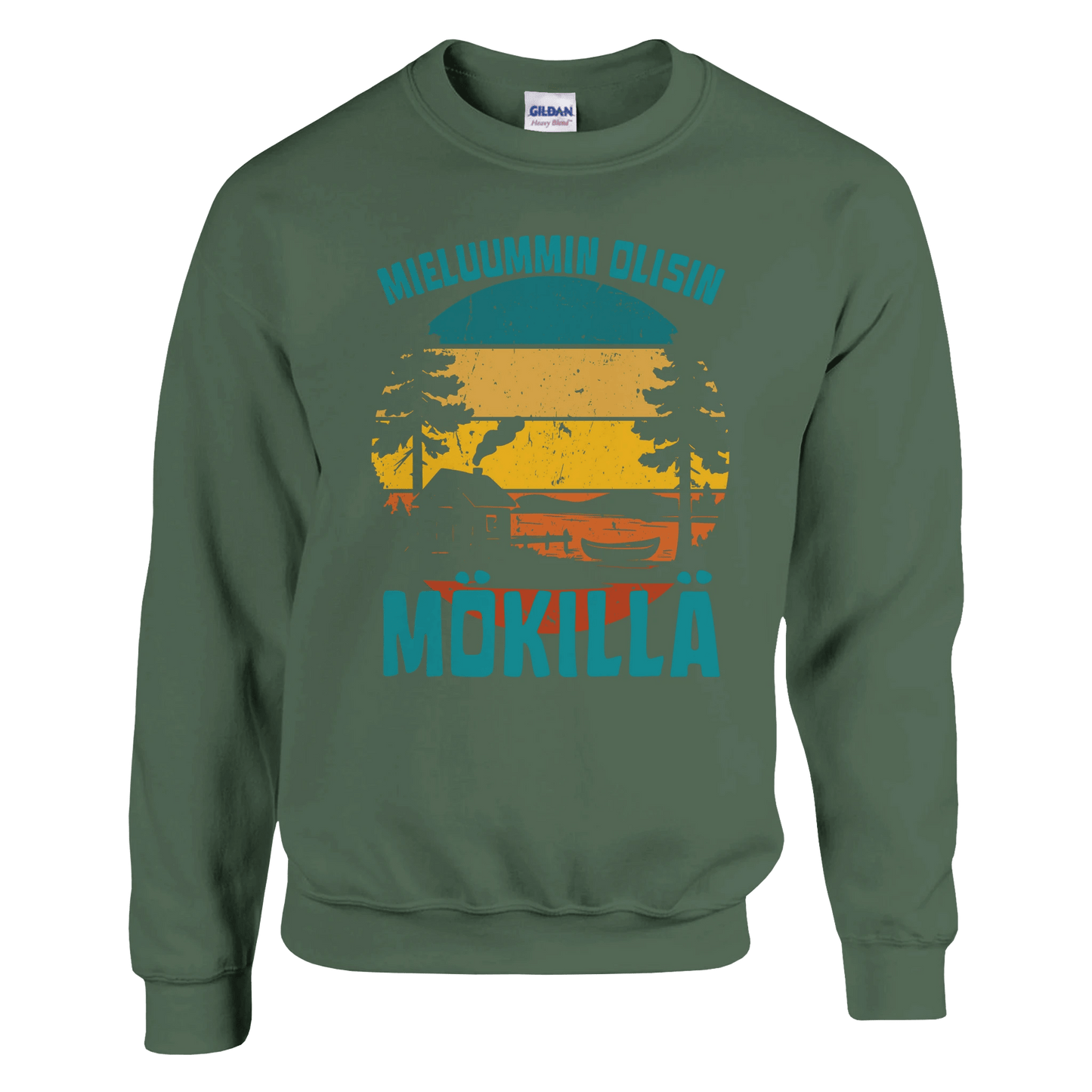 Mieluummin Olisin Mökillä Rantasauna 2 - Collegepaita - Mun Paita