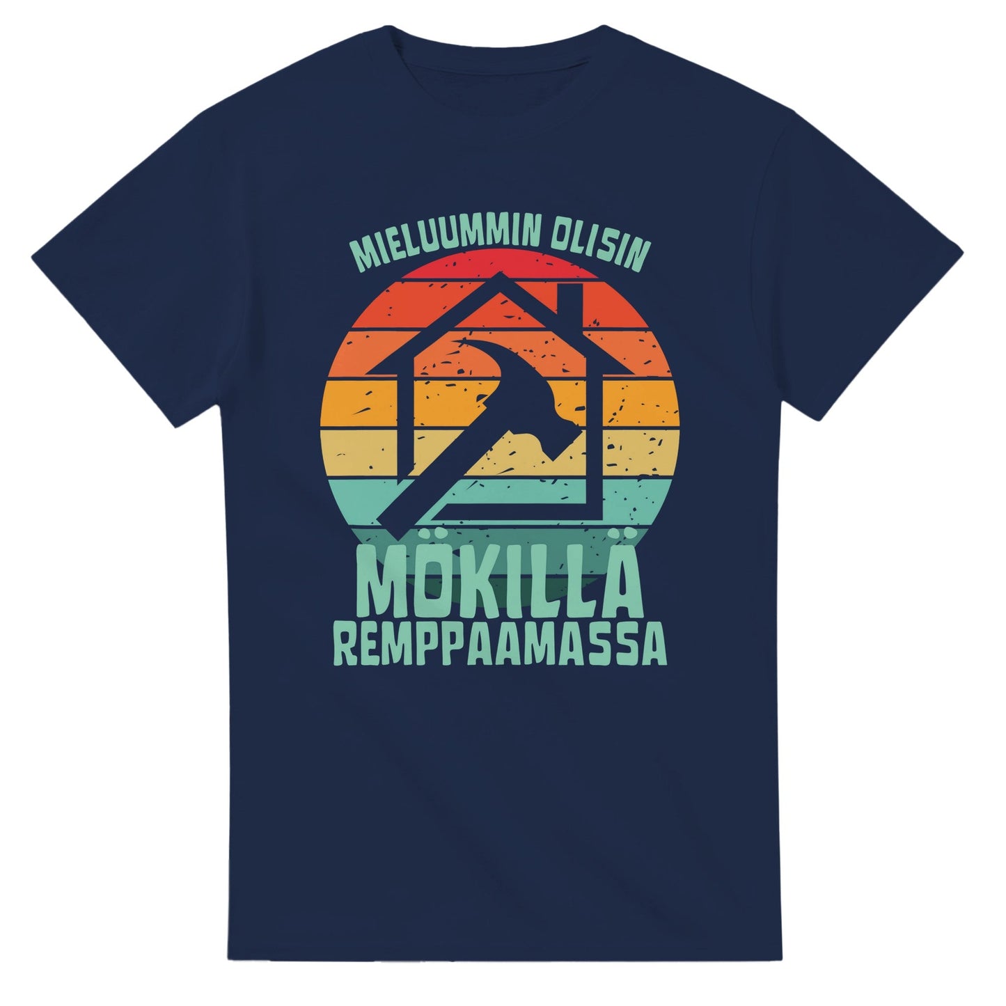 Mieluummin Olisin Mökillä Remppaamassa - 3XL - 5XL T - paita - Mun Paita
