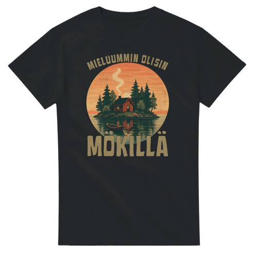 Mieluummin Olisin Mökillä Saaressa - 3XL - 5XL - Mun Paita
