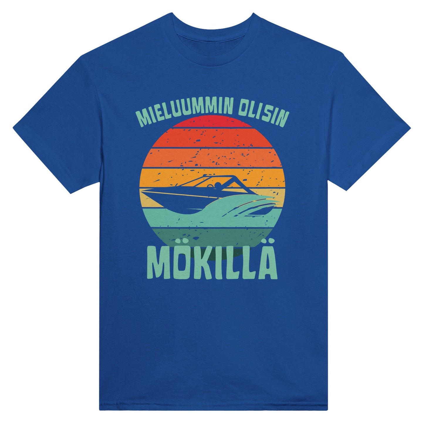 Mieluummin Olisin Mökillä Veneilemässä - 3XL - 5XL T - paita - Mun Paita