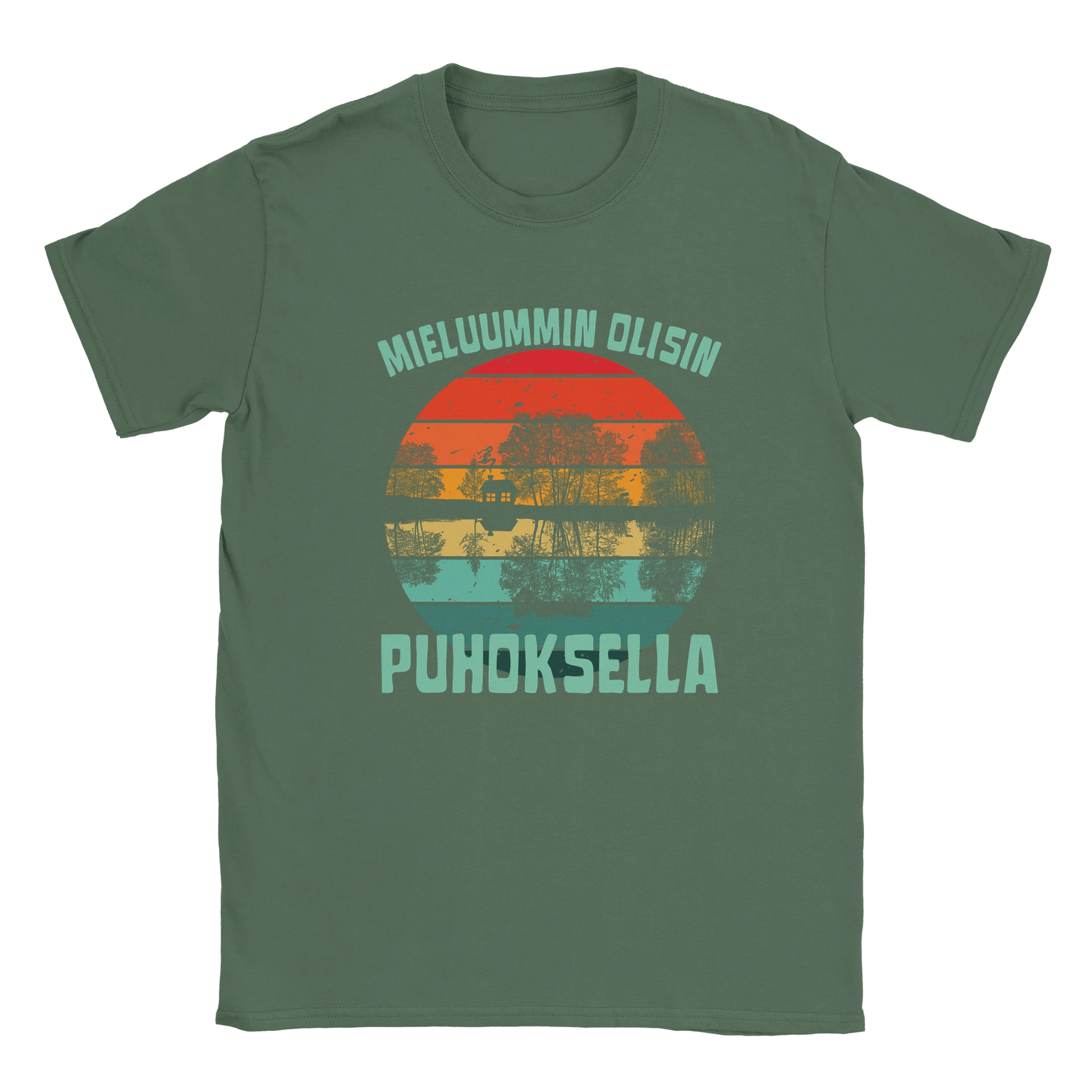 Mieluummin Olisin Puhoksella - Miesten T - paita - Mun Paita