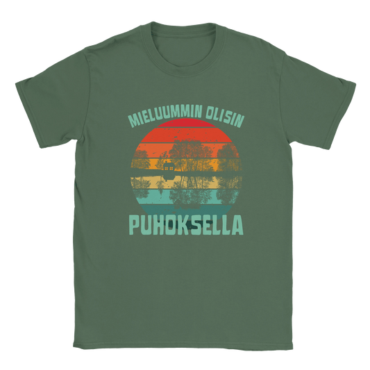 Mieluummin Olisin Puhoksella - Miesten T - paita - Mun Paita