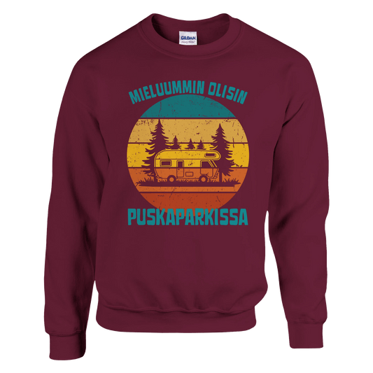 Mieluummin Olisin Puskaparkissa - Collegepaita - Mun Paita