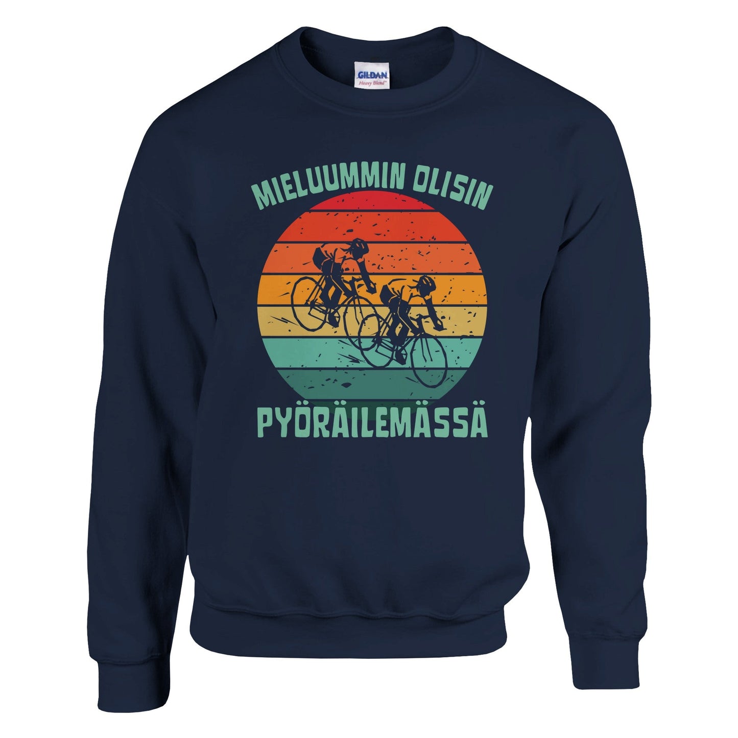 Mieluummin Olisin Pyöräilemässä v.3 - Collegepaita - Mun Paita