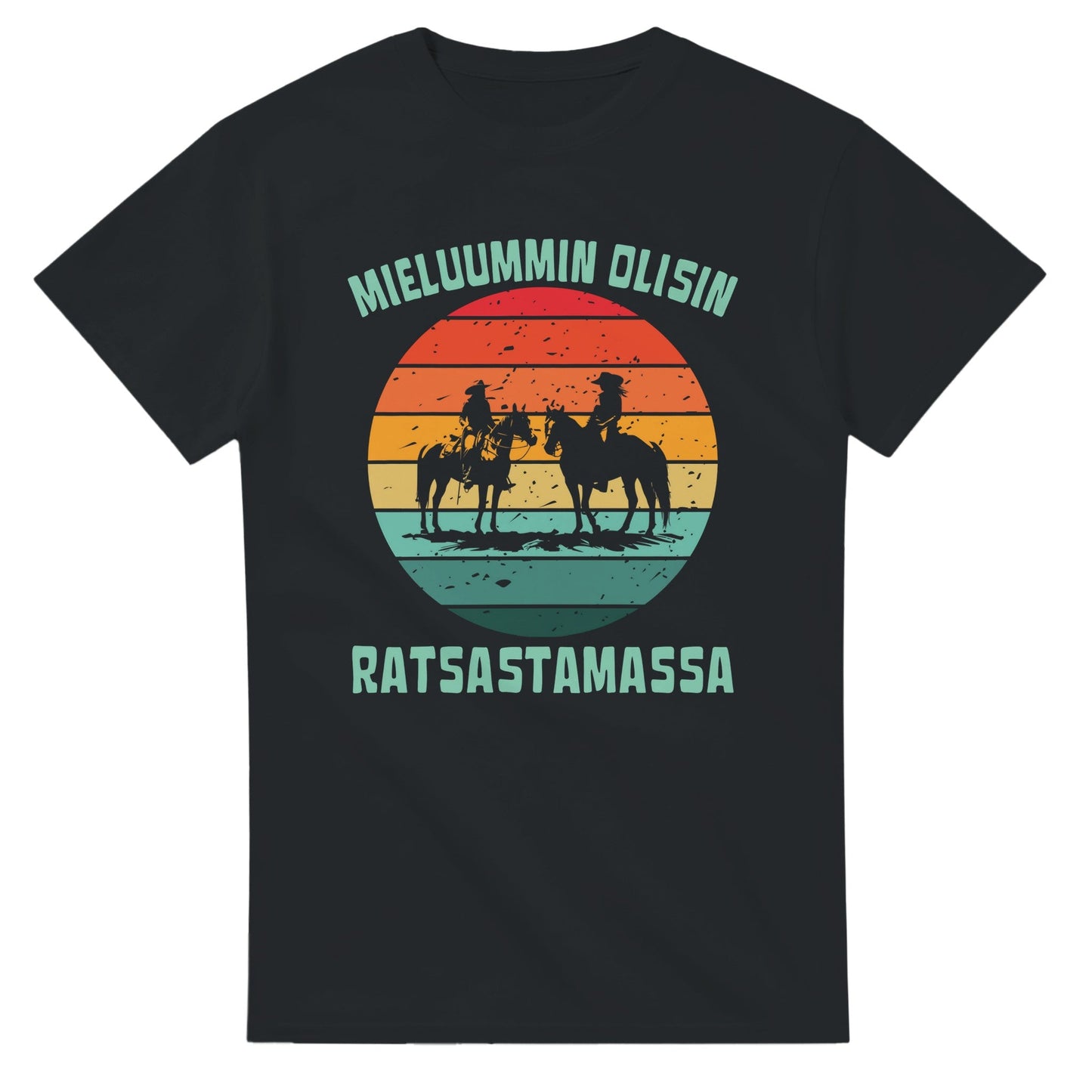 Mieluummin Olisin Ratsastamassa - 3XL - 5XL T - paita - Mun Paita