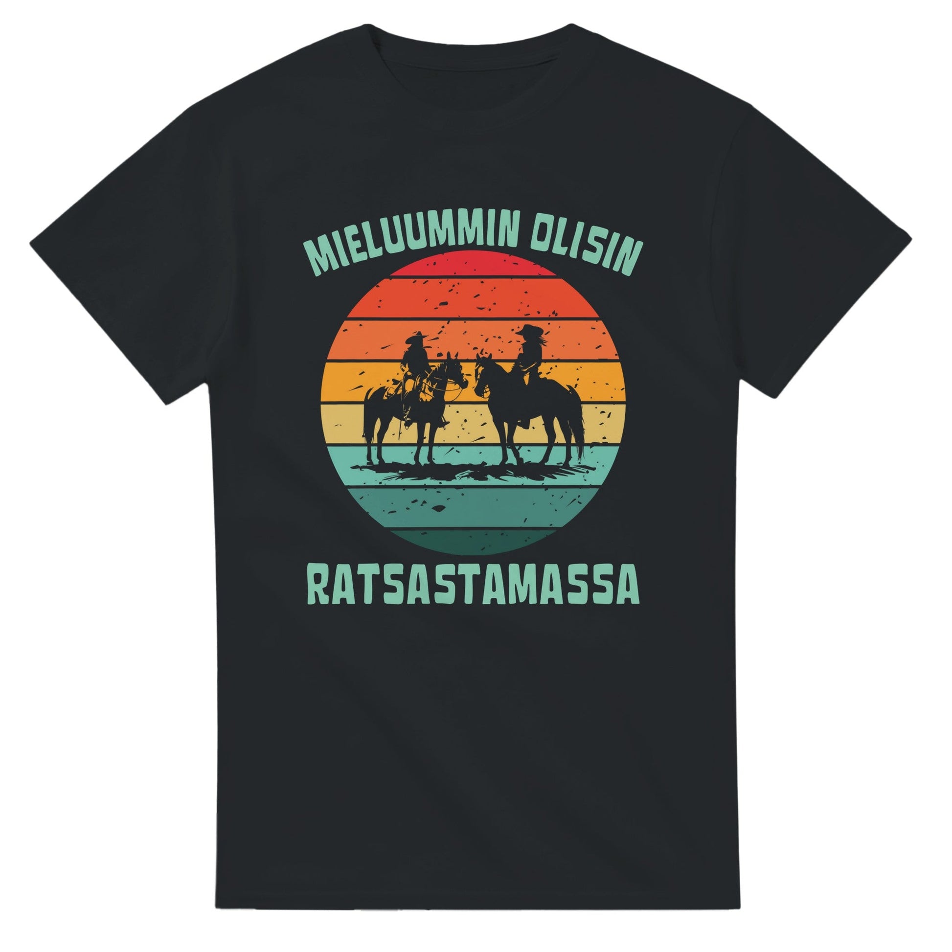 Mieluummin Olisin Ratsastamassa - 3XL - 5XL T - paita - Mun Paita