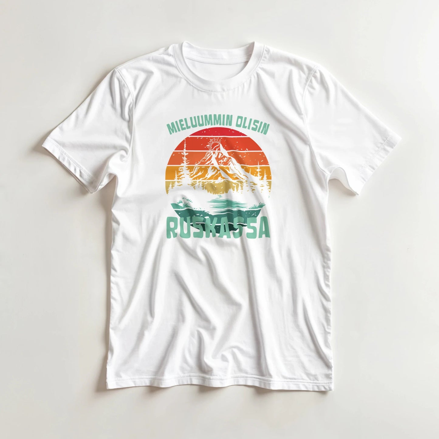 Mieluummin Olisin Ruskassa - 3XL - 5XL T - paita - Mun Paita