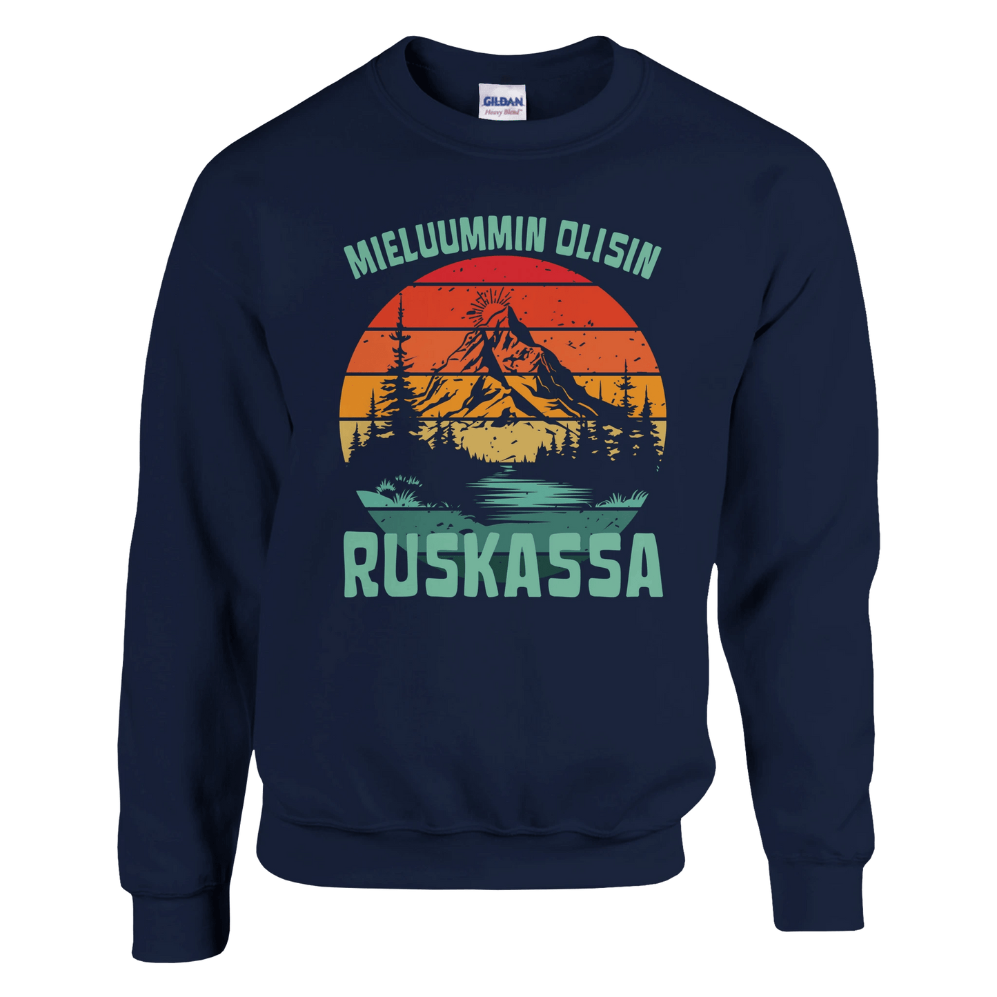 Mieluummin Olisin Ruskassa - Collegepaita - Mun Paita