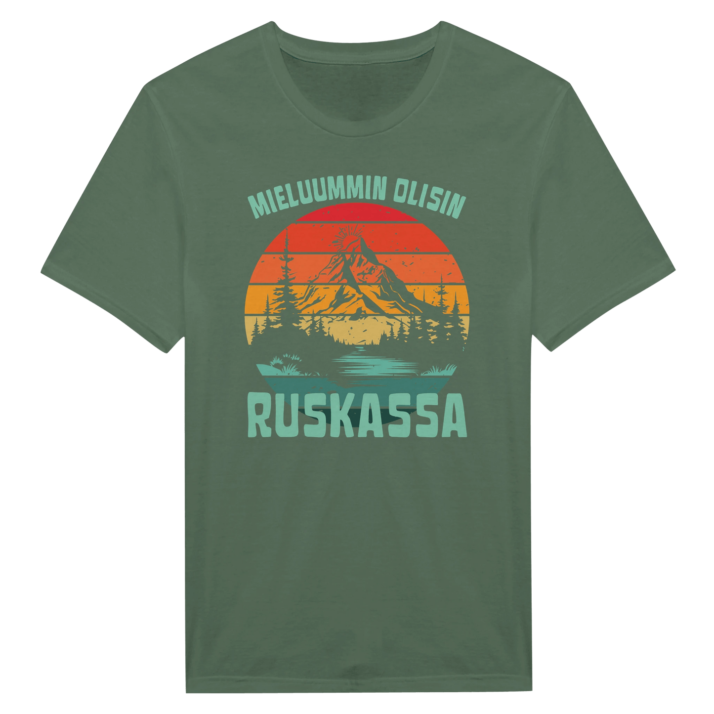 Mieluummin Olisin Ruskassa - Miesten T - paita - Mun Paita