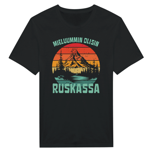 Mieluummin Olisin Ruskassa - Miesten T - paita - Mun Paita