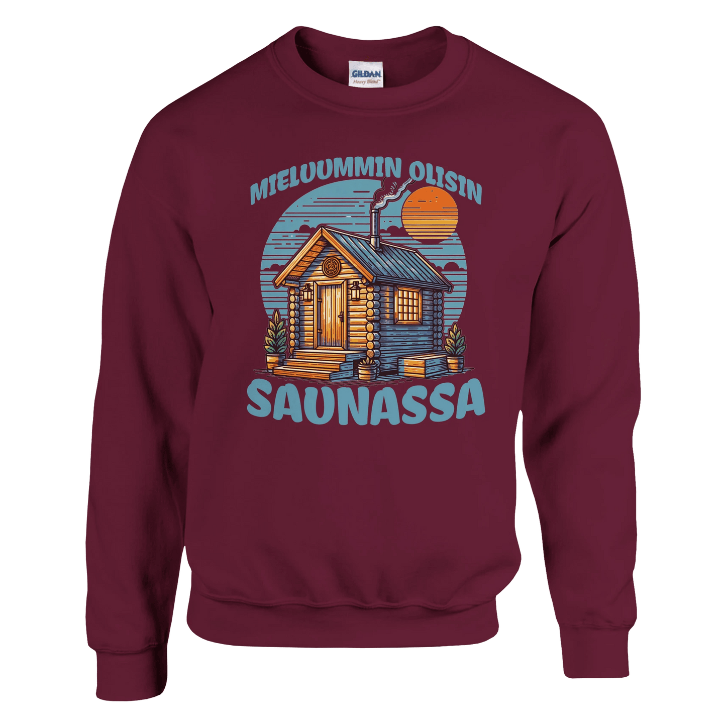 Mieluummin Olisin Saunassa v.3 - Collegepaita - Mun Paita