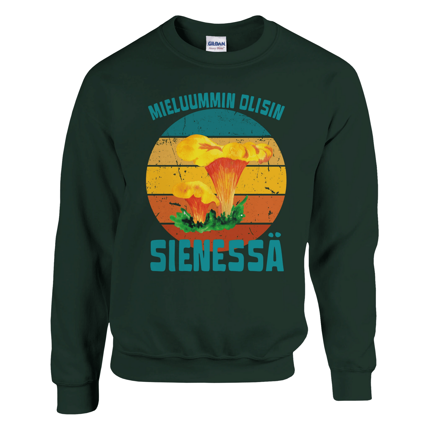 Mieluummin Olisin Sienessä, Kantarelli - Collegepaita - Mun Paita