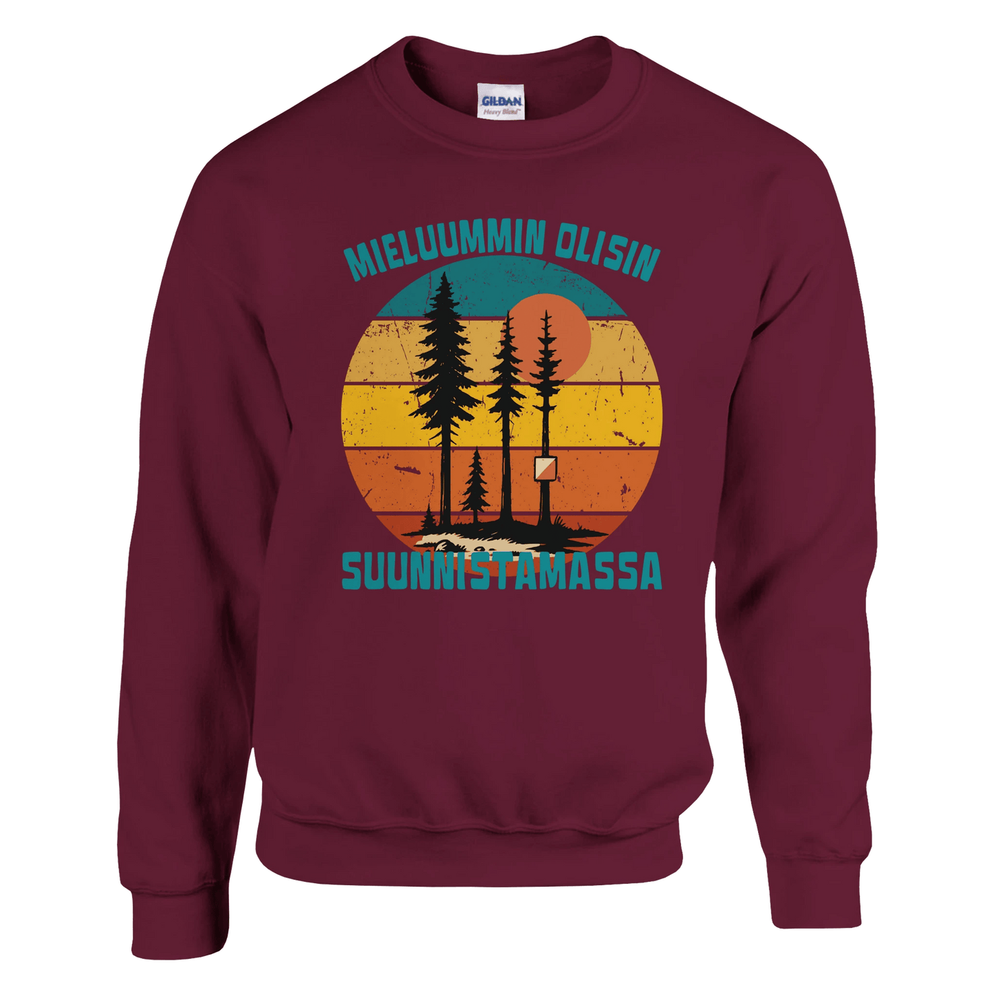 Mieluummin Olisin Suunnistamassa - Collegepaita - Mun Paita