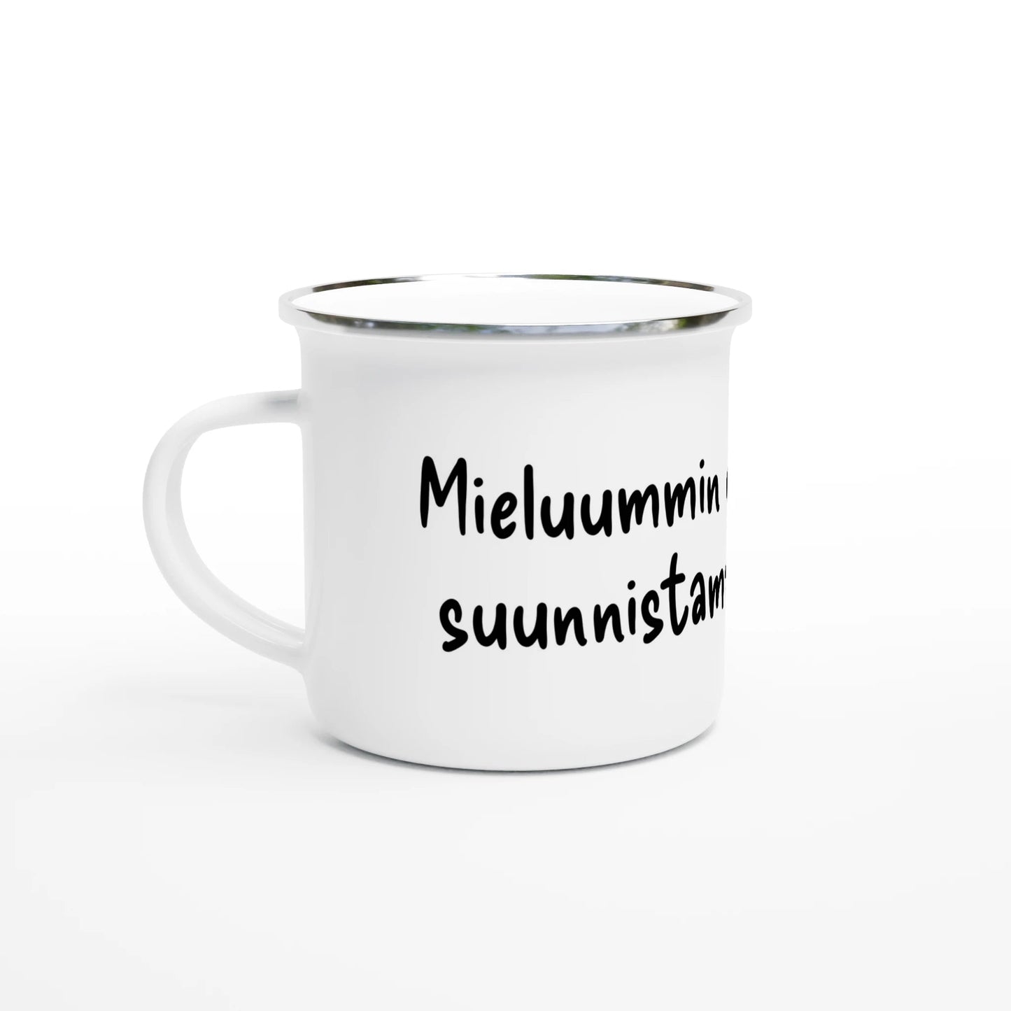 Mieluummin Olisin Suunnistamassa - Emalimuki 3,5dl - Mun Paita