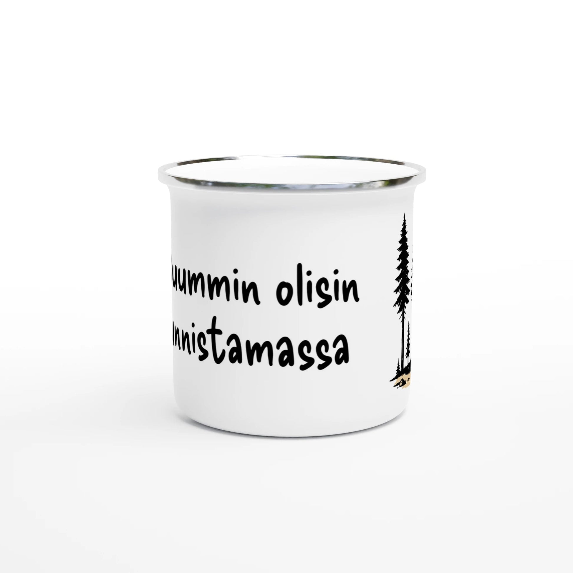 Mieluummin Olisin Suunnistamassa - Emalimuki 3,5dl - Mun Paita