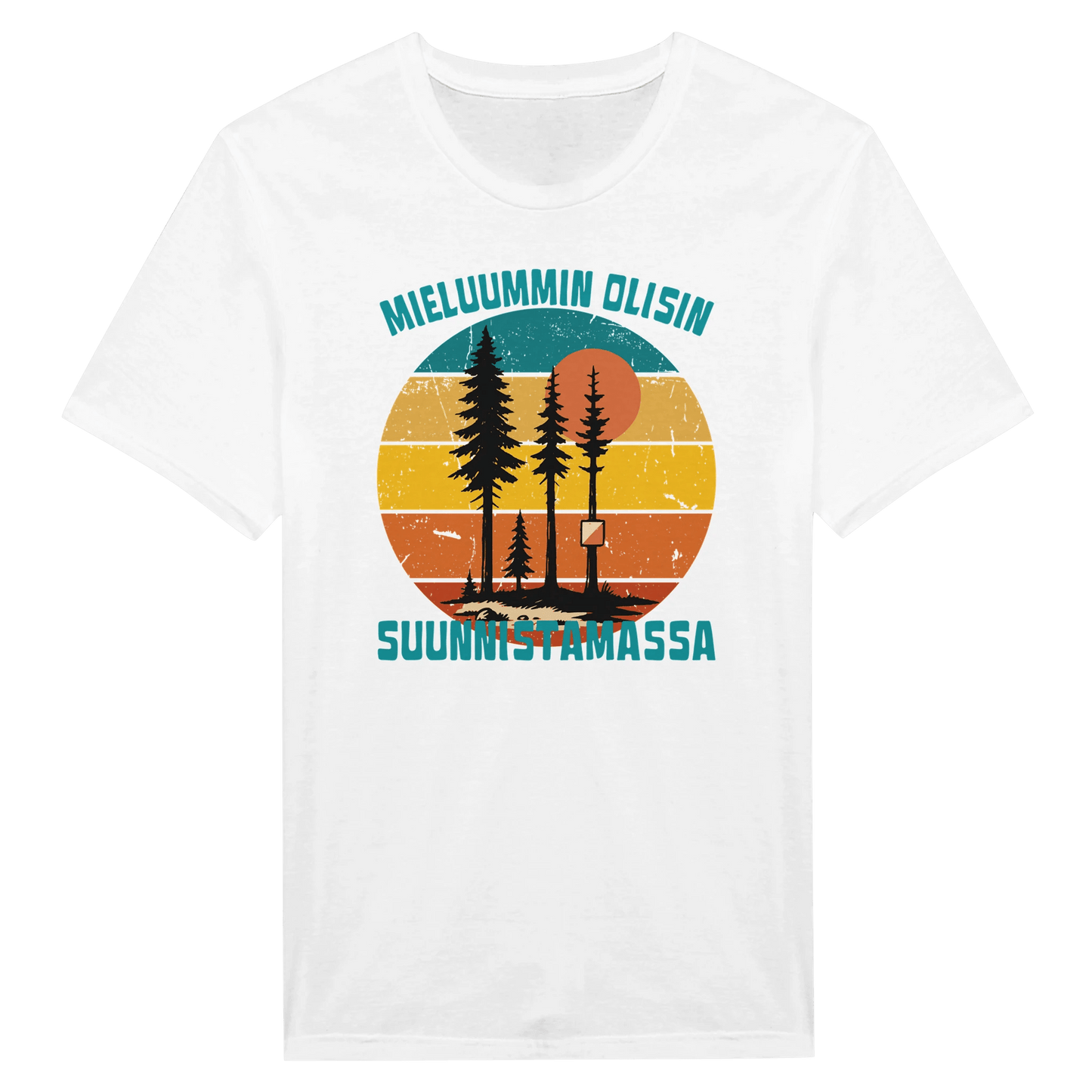 Mieluummin Olisin Suunnistamassa - Miesten T - paita - Mun Paita