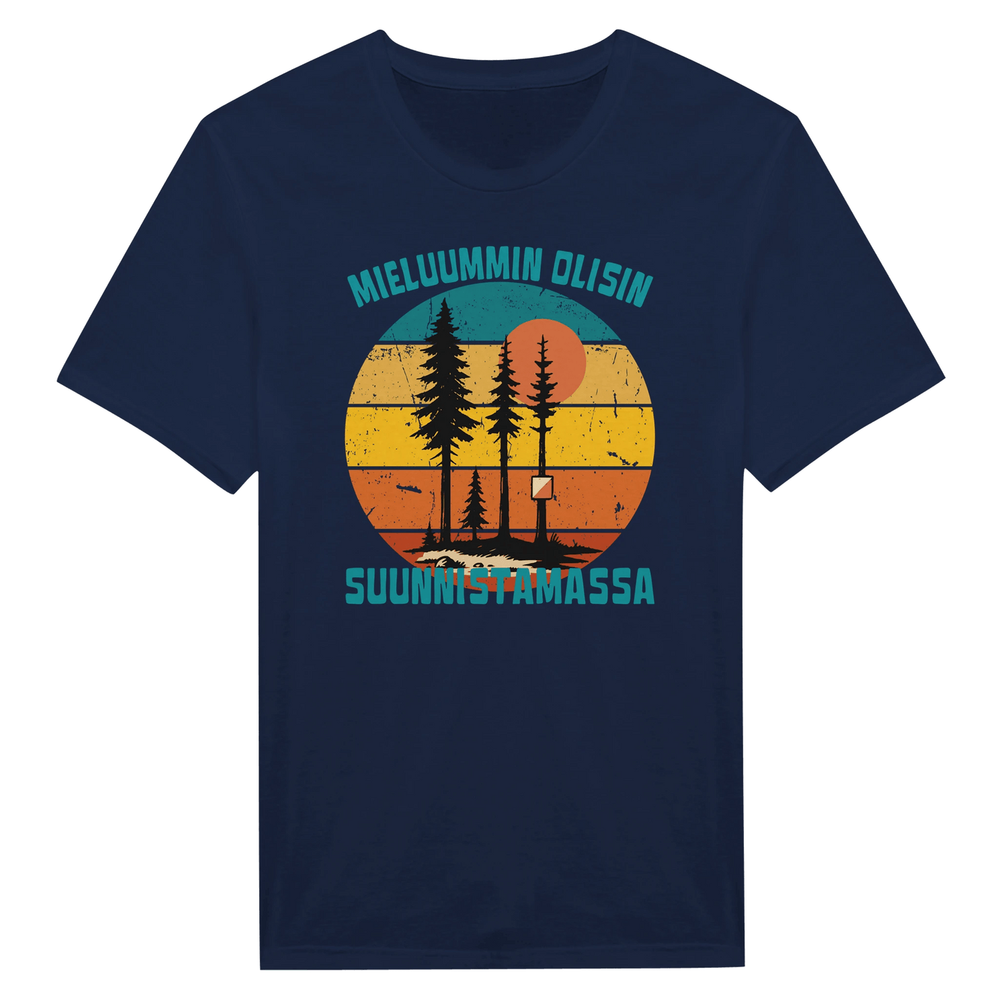 Mieluummin Olisin Suunnistamassa - Miesten T - paita - Mun Paita