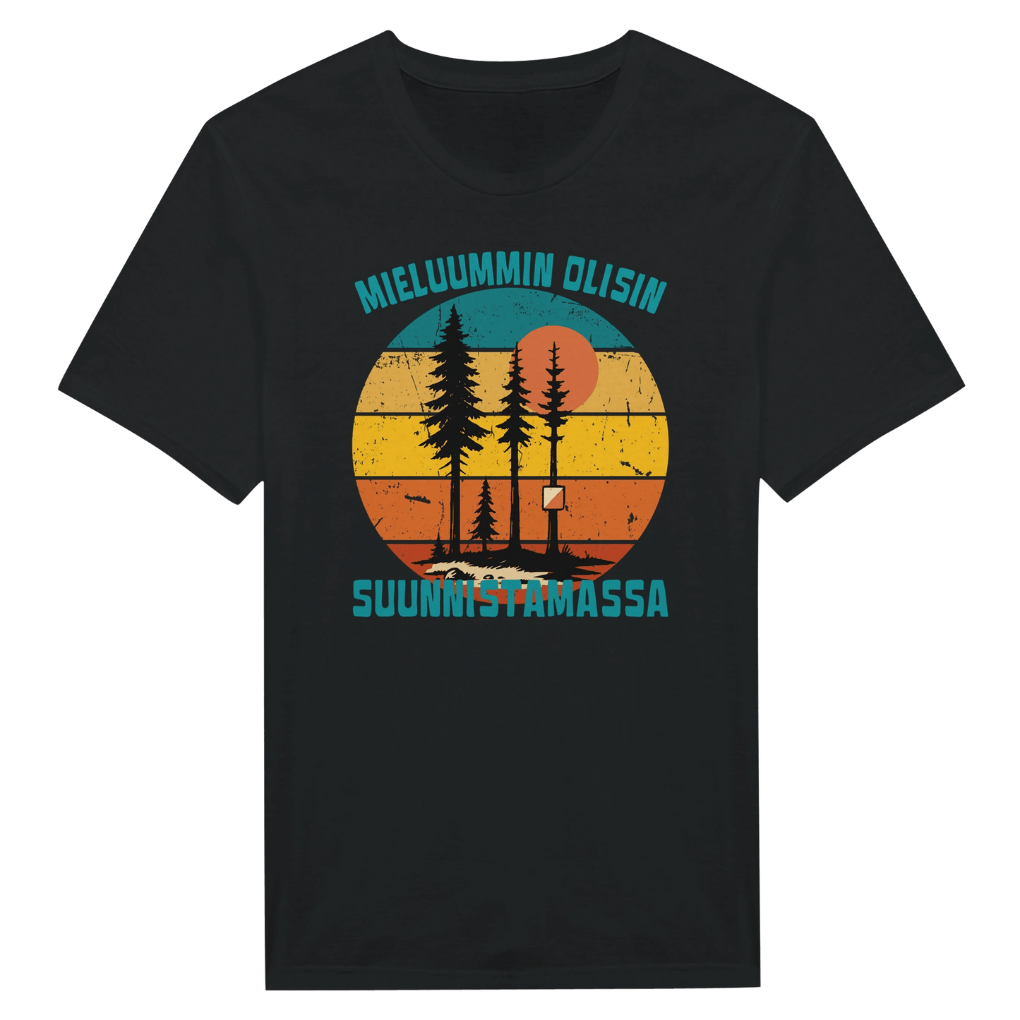 Mieluummin Olisin Suunnistamassa - Miesten T - paita - Mun Paita