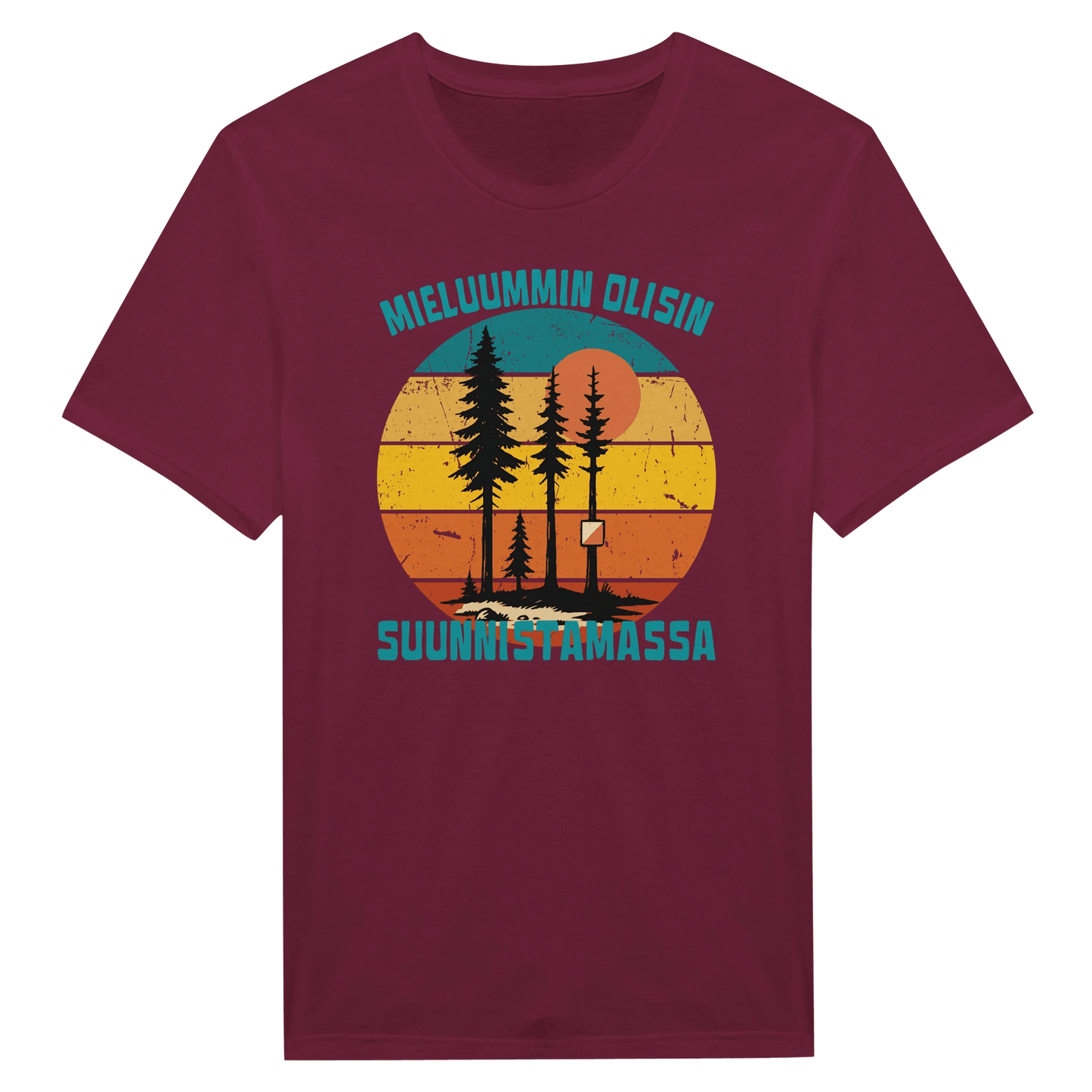 Mieluummin Olisin Suunnistamassa - Miesten T - paita - Mun Paita