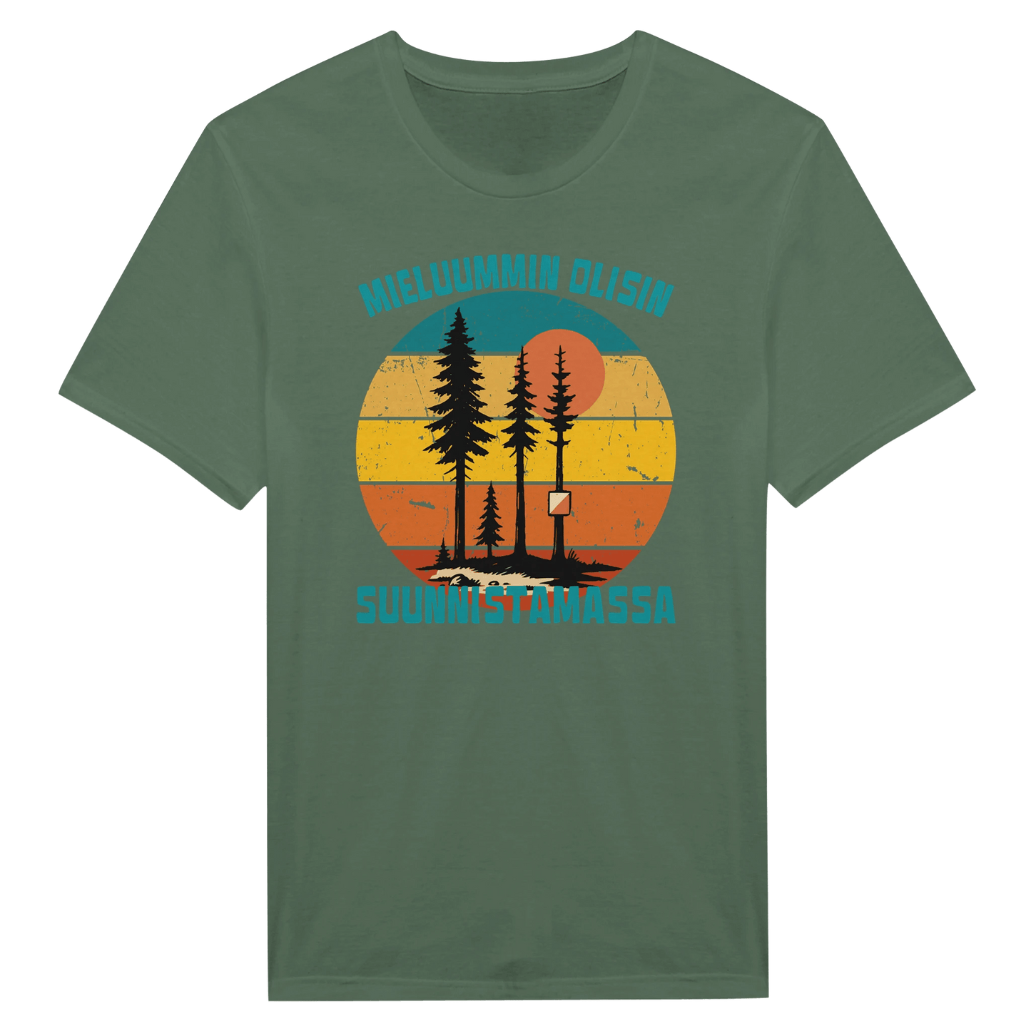 Mieluummin Olisin Suunnistamassa - Miesten T - paita - Mun Paita