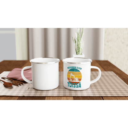 Mieluummin Olisin Töissä (Kaivinkone) - Emalimuki 3,5dl - Mun Paita