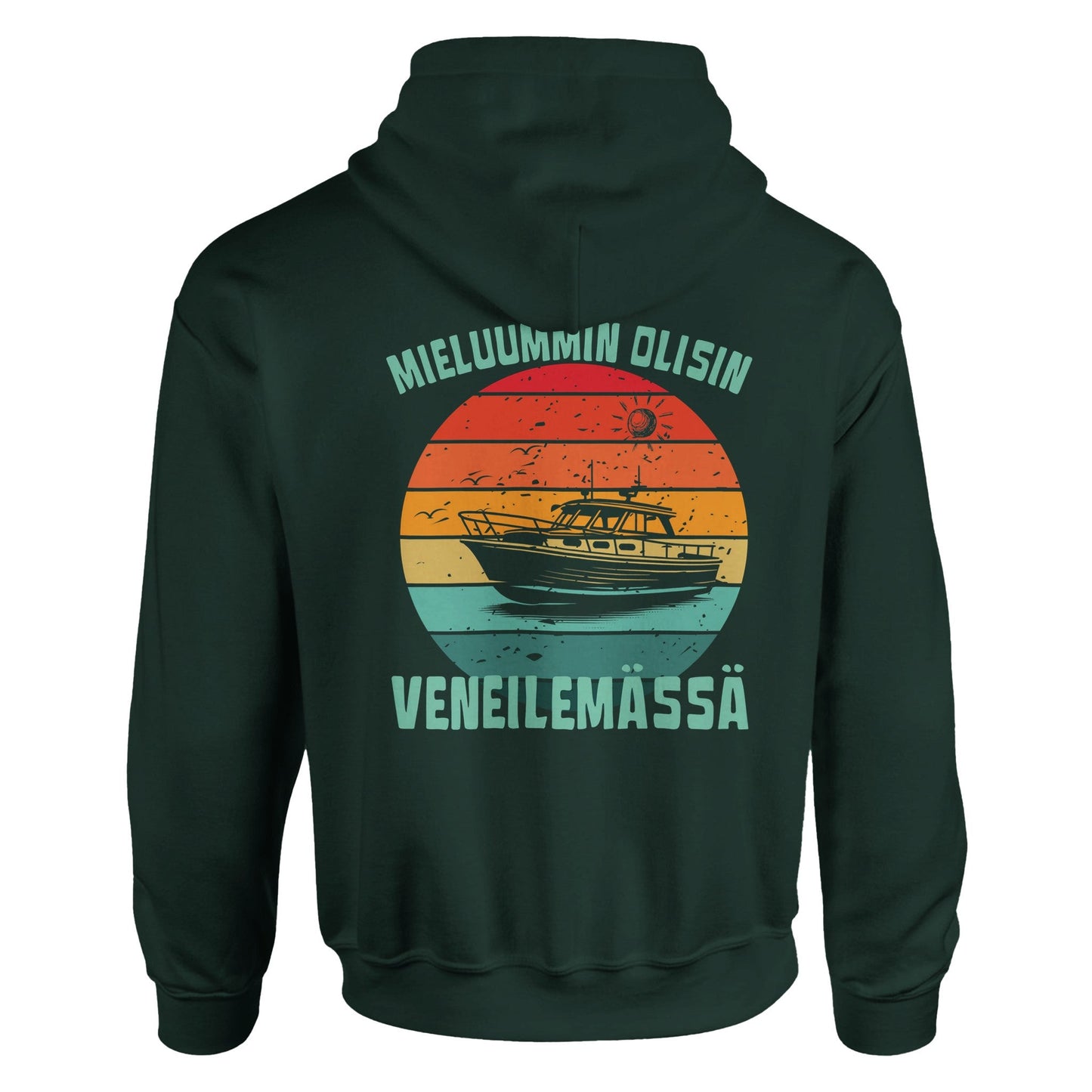 Mieluummin Olisin Veneilemässä v.4 - Huppari - Mun Paita