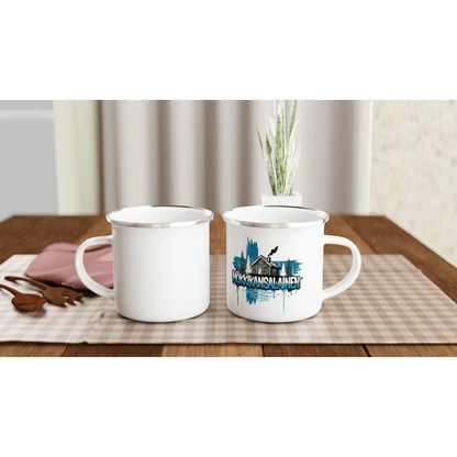 Mökkikansalainen - Emalimuki 3,5dl - Mun Paita