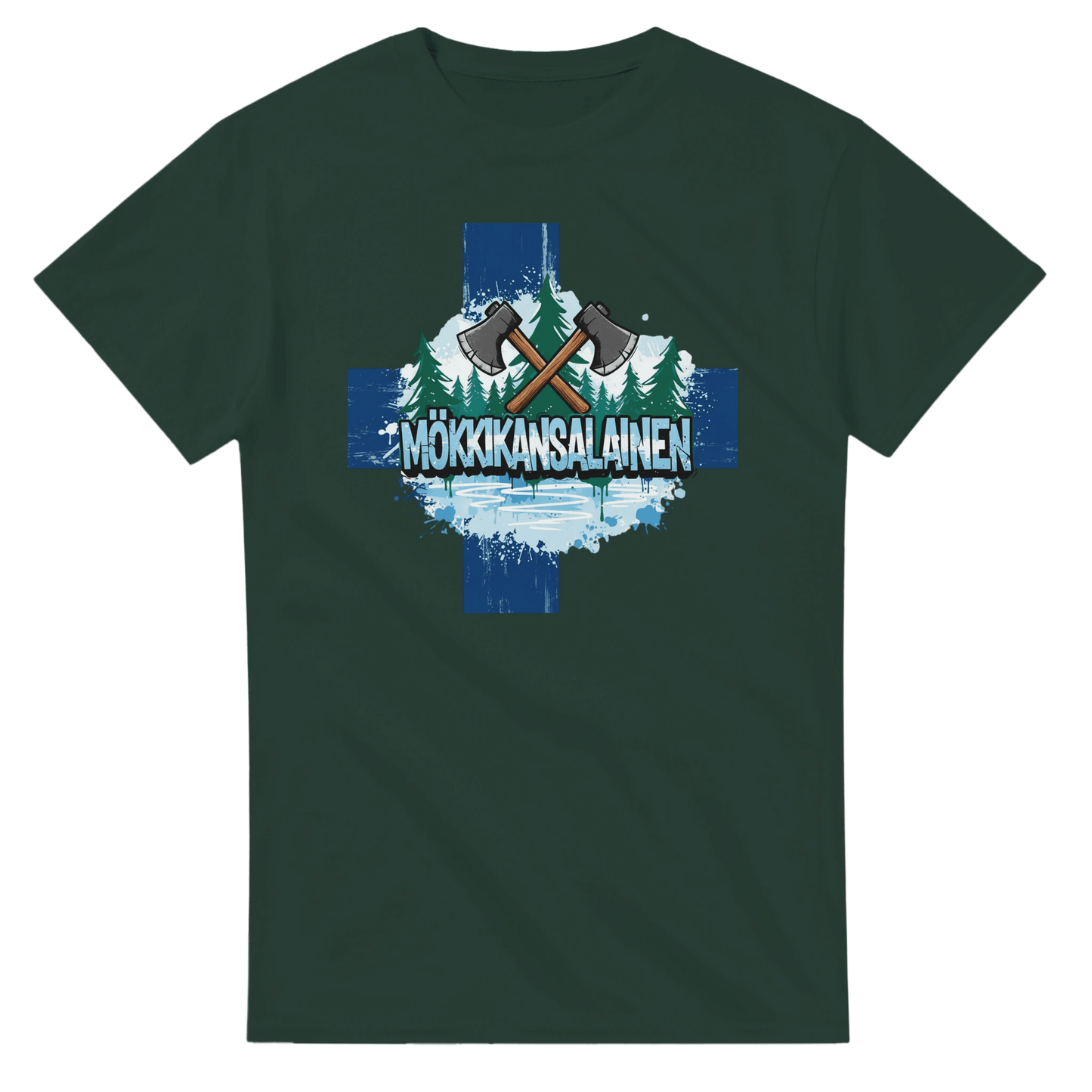 Mökkikansalainen Kirves - 3XL - 5XL T - paita - Mun Paita