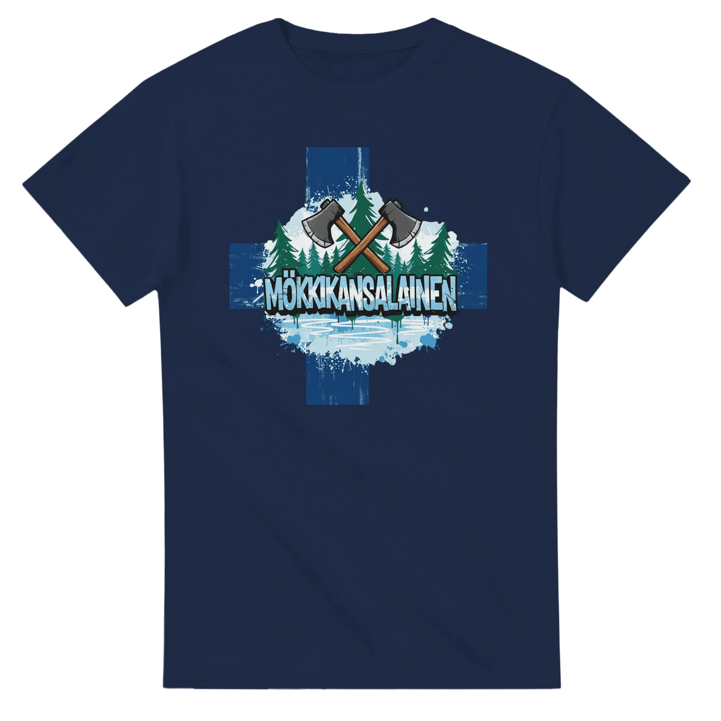 Mökkikansalainen Kirves - 3XL - 5XL T - paita - Mun Paita