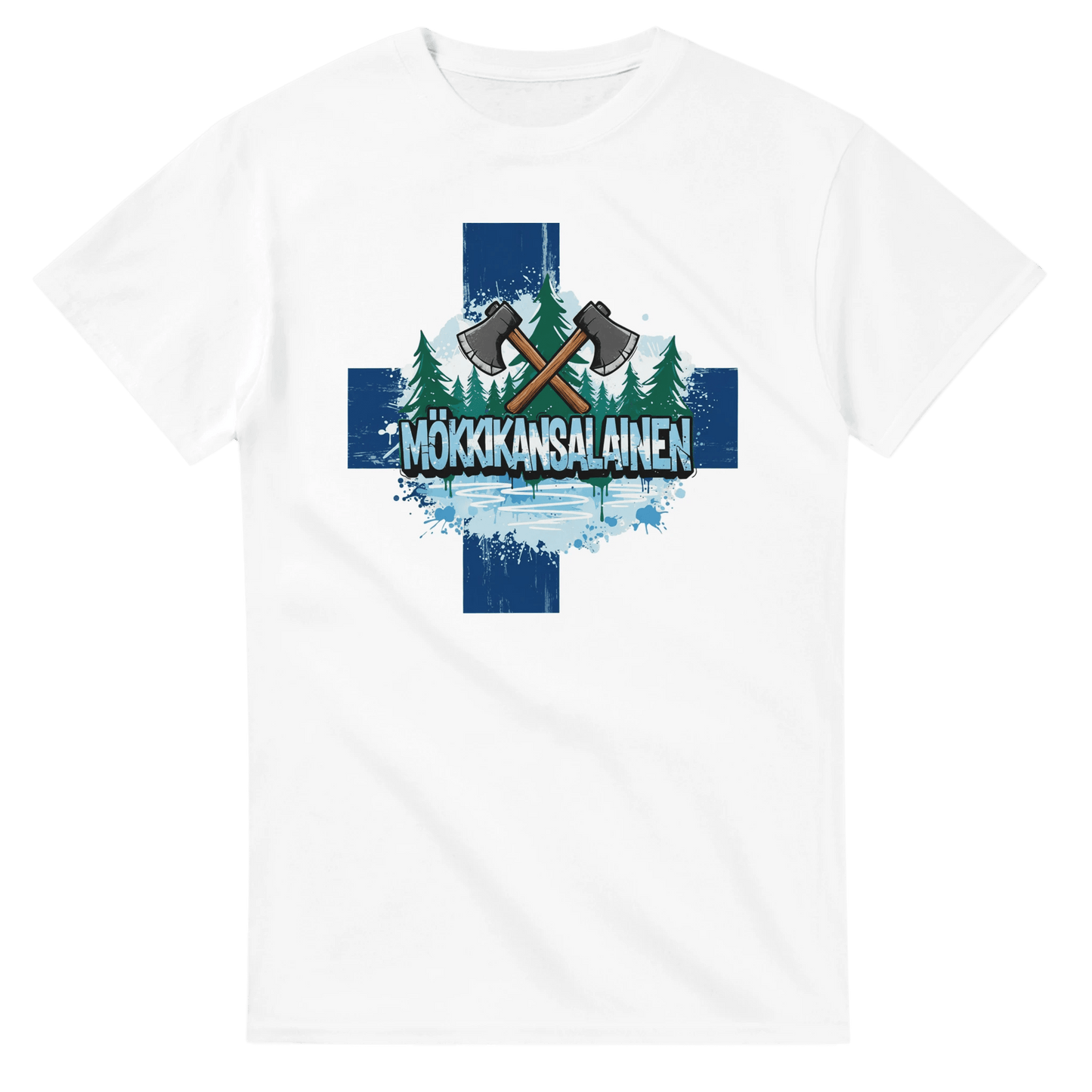 Mökkikansalainen Kirves - 3XL - 5XL T - paita - Mun Paita