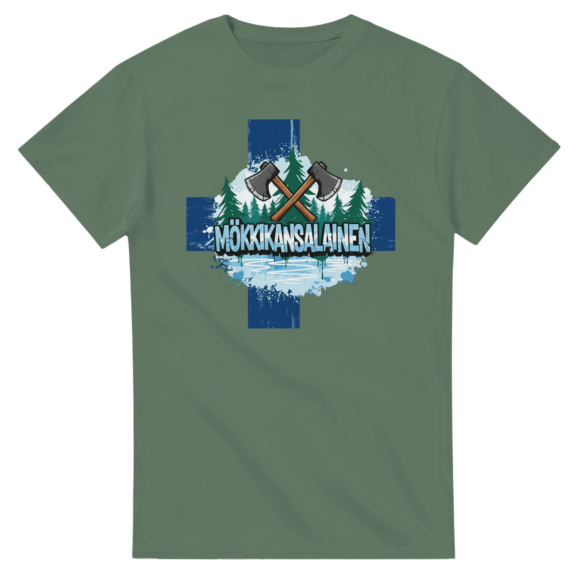 Mökkikansalainen Kirves - 3XL - 5XL T - paita - Mun Paita