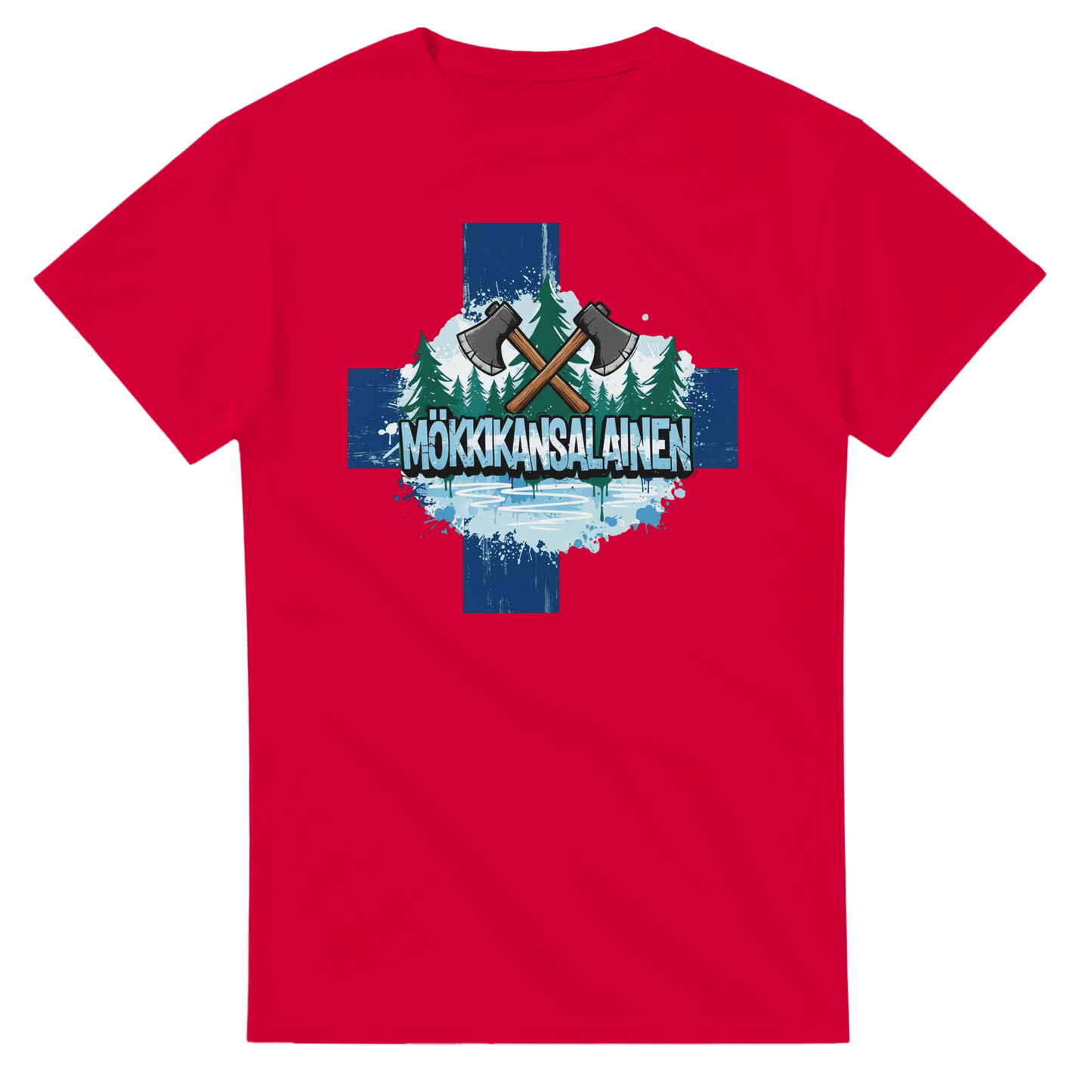 Mökkikansalainen Kirves - 3XL - 5XL T - paita - Mun Paita