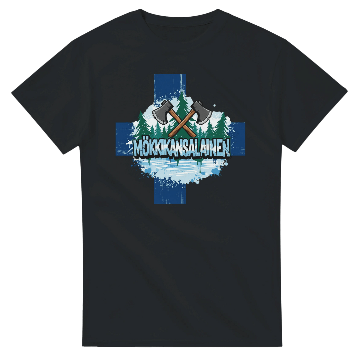 Mökkikansalainen Kirves - 3XL - 5XL T - paita - Mun Paita