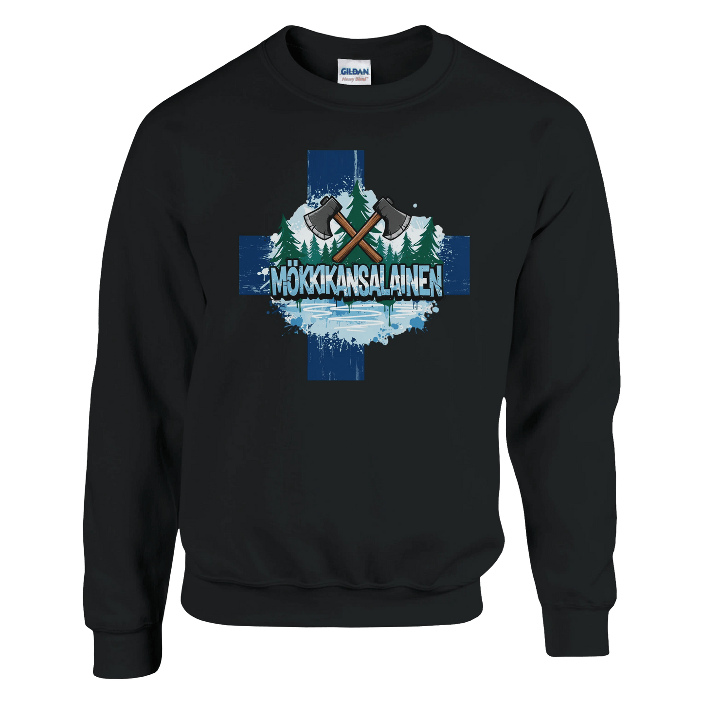 Mökkikansalainen Kirves - Collegepaita - Mun Paita