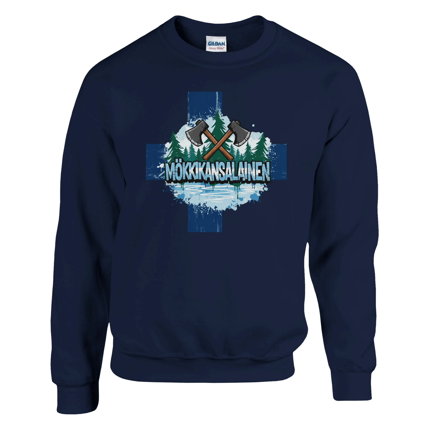 Mökkikansalainen Kirves - Collegepaita - Mun Paita