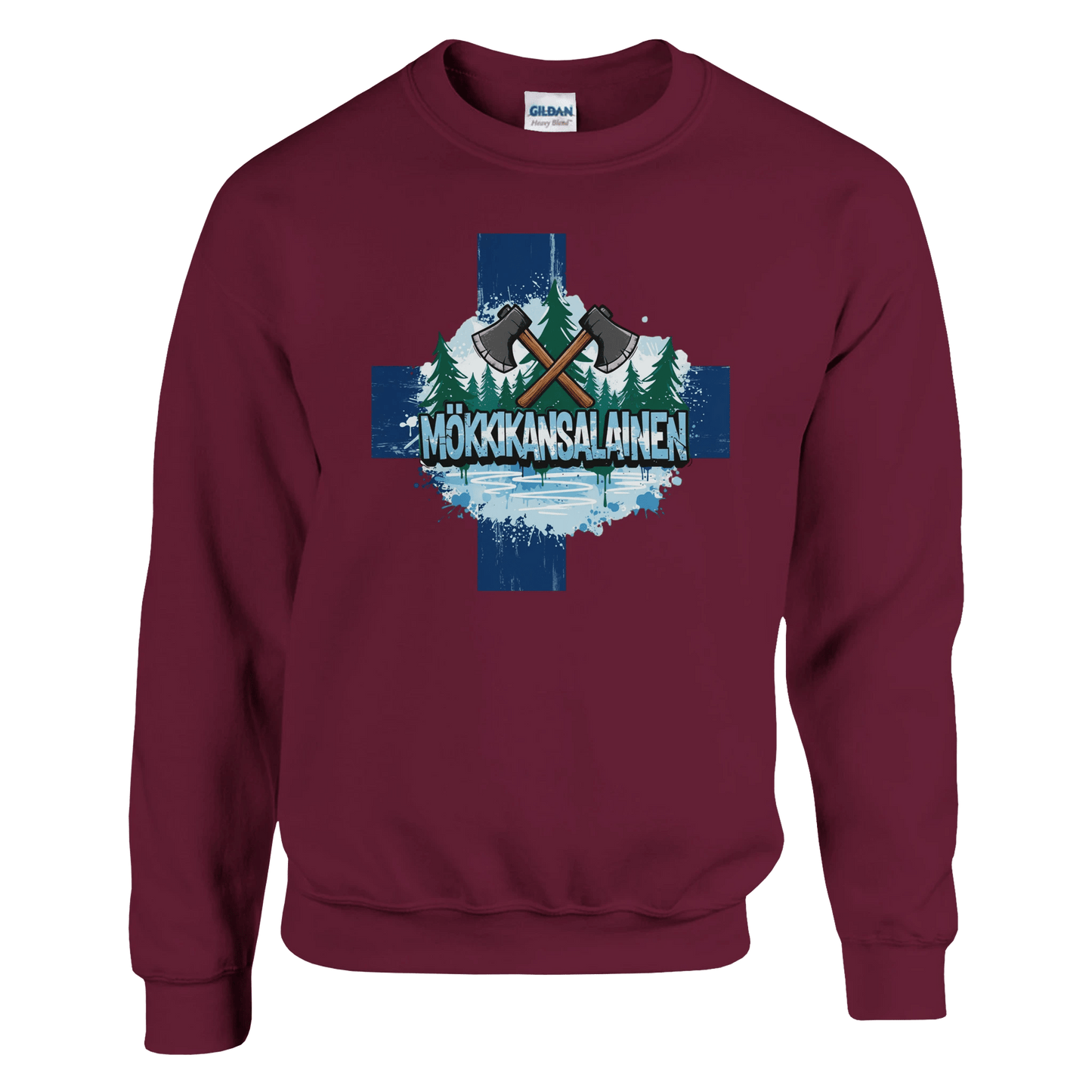 Mökkikansalainen Kirves - Collegepaita - Mun Paita