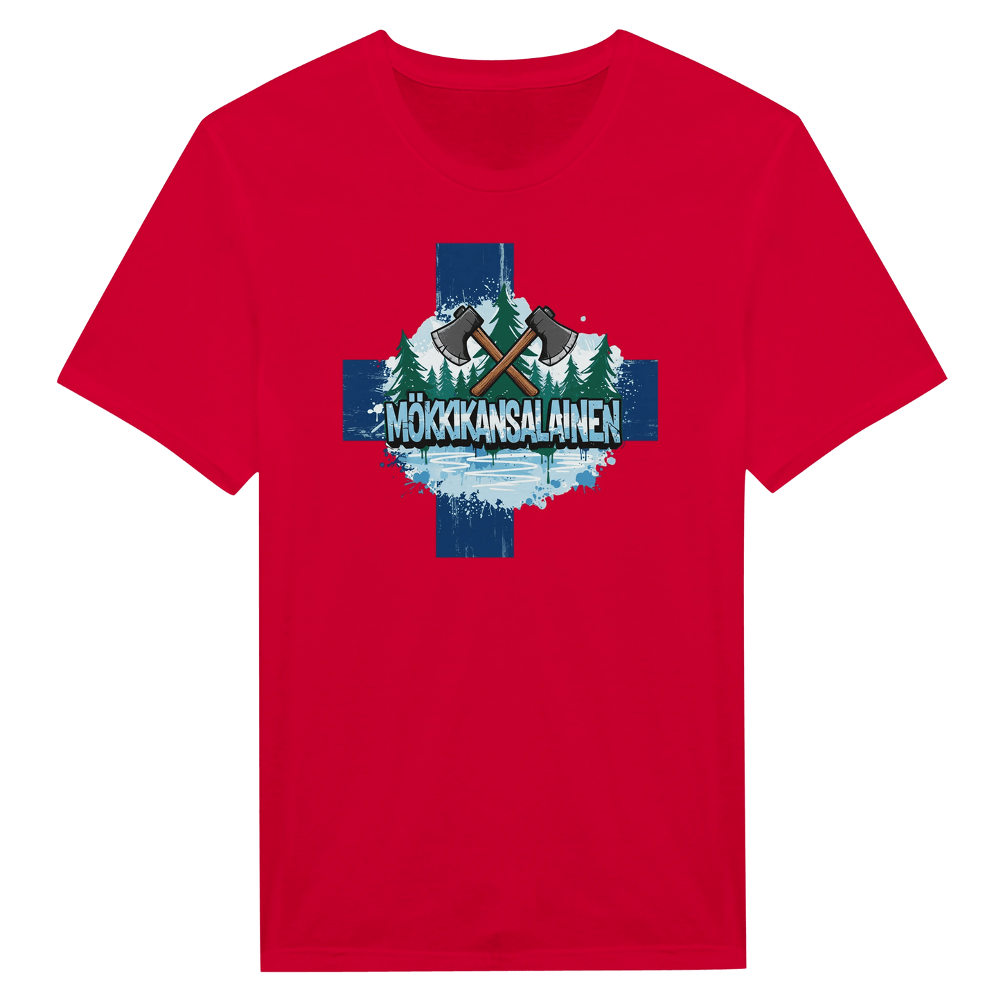 Mökkikansalainen Kirves - Miesten T - paita - Mun Paita