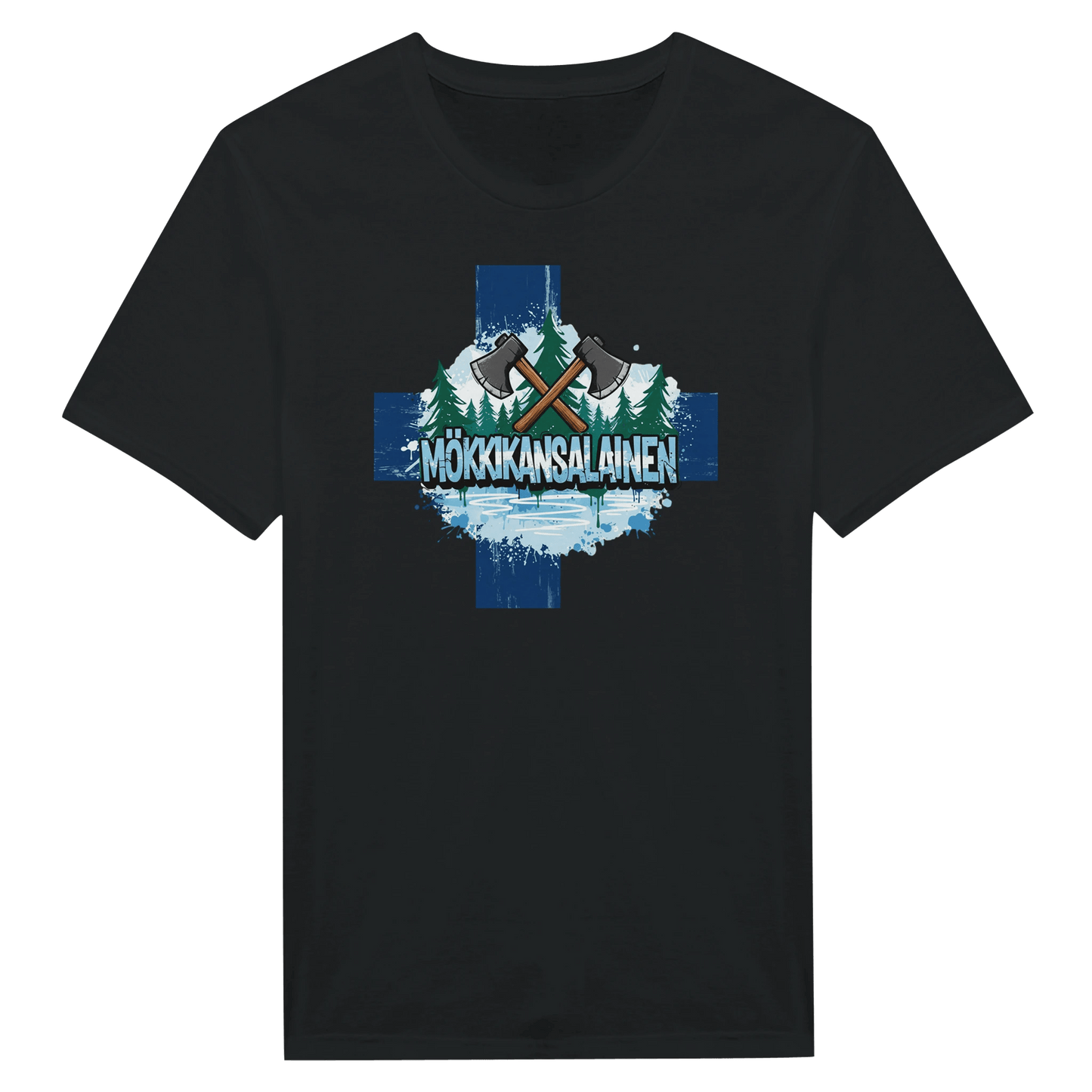 Mökkikansalainen Kirves - Miesten T - paita - Mun Paita