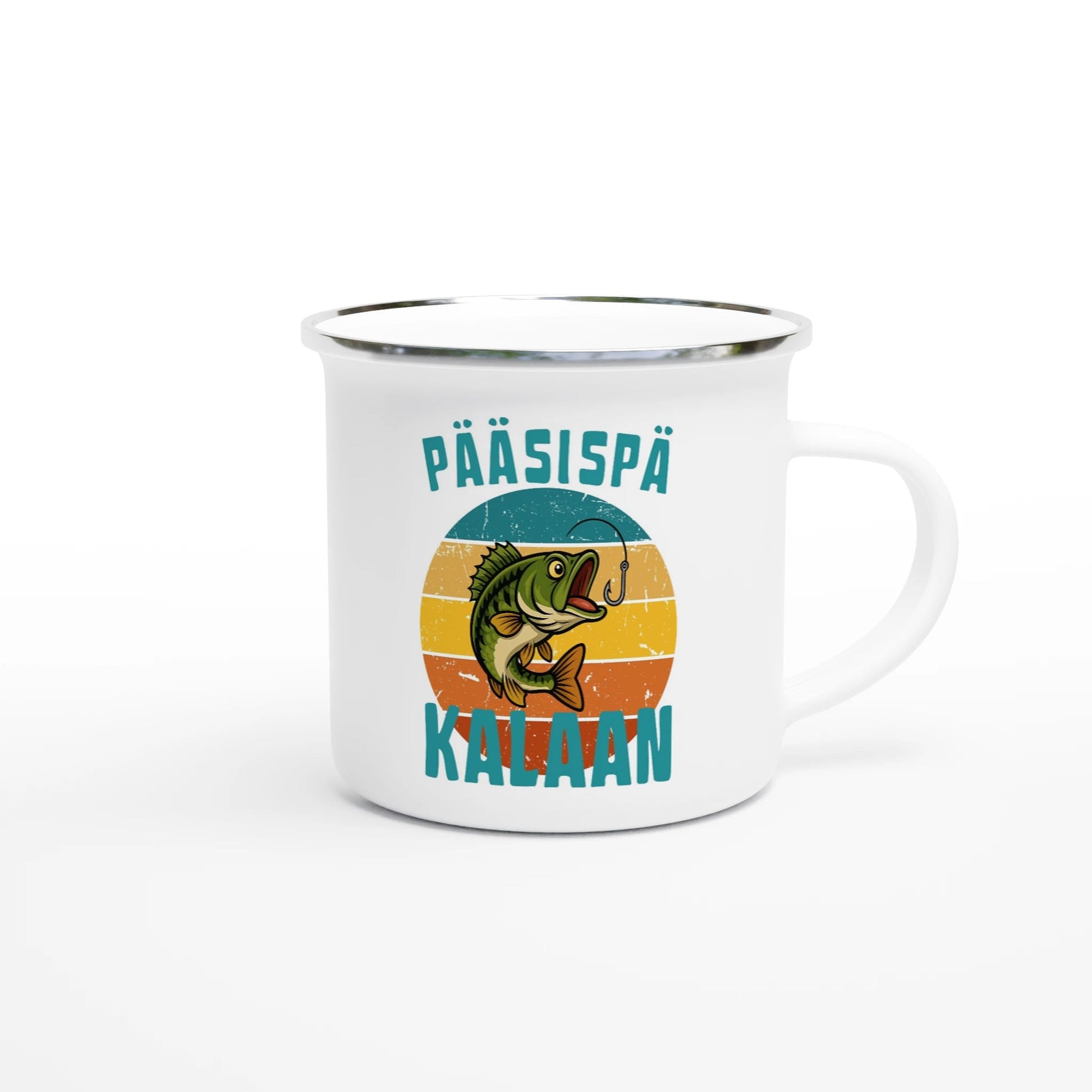 Pääsispä Kalaan | Ahven - Emalimuki 3,5dl - Mun Paita