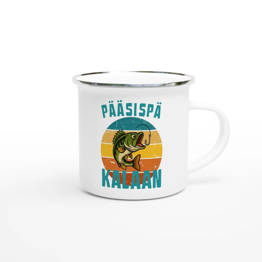 Pääsispä Kalaan | Ahven - Emalimuki 3,5dl - Mun Paita