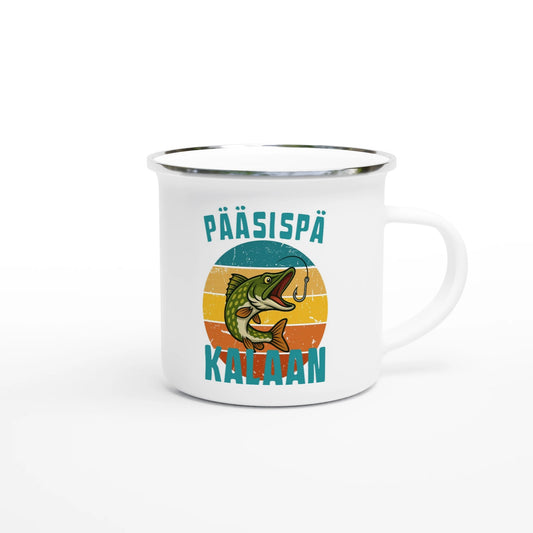 Pääsispä Kalaan | Hauki - Emalimuki 3,5dl - Mun Paita