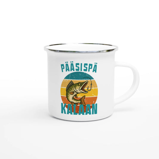 Pääsispä Kalaan | Kuha - Emalimuki 3,5dl - Mun Paita