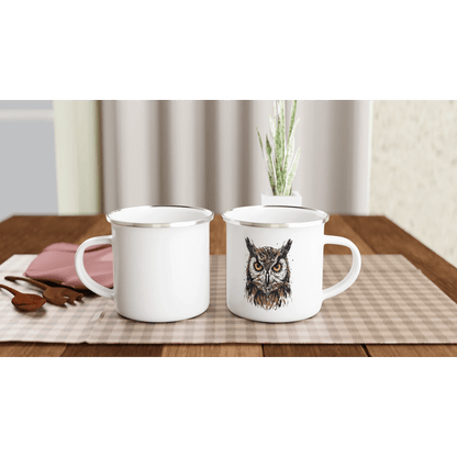 Pöllö - Emalimuki 3,5dl - Mun Paita