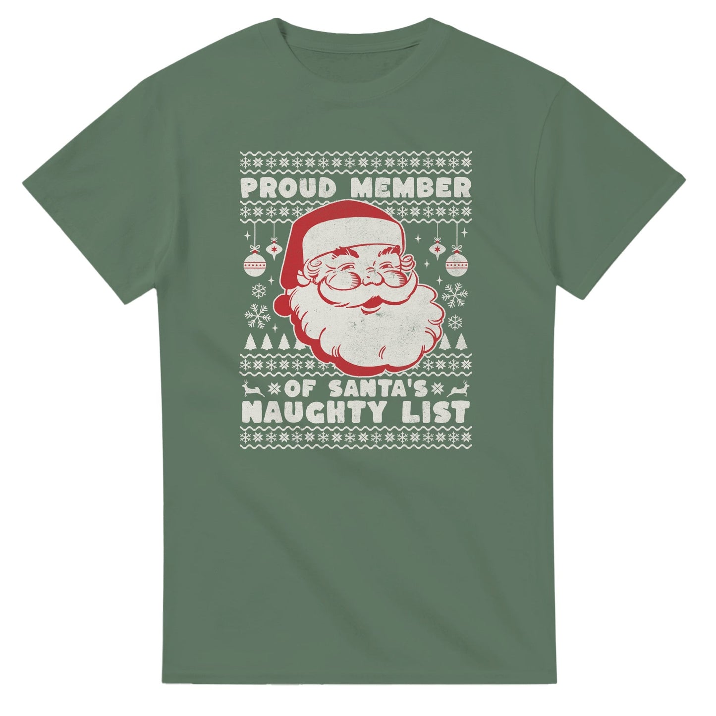 Proud Member of Santa's Naughty List - 3XL - 5XL T - paita - Mun Paita