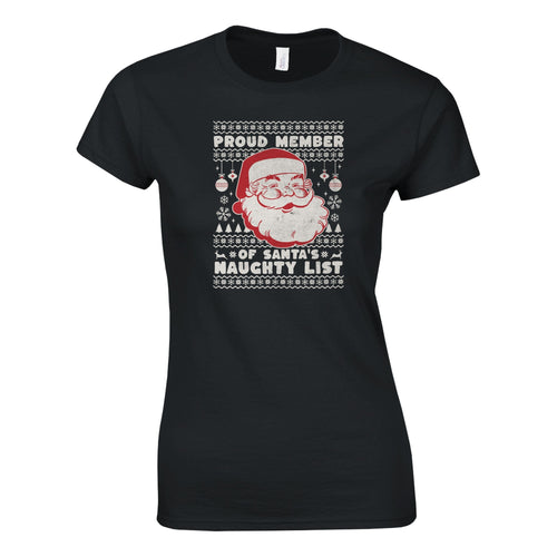 Proud Member of Santa's Naughty List - Naisten T - paita - Mun Paita