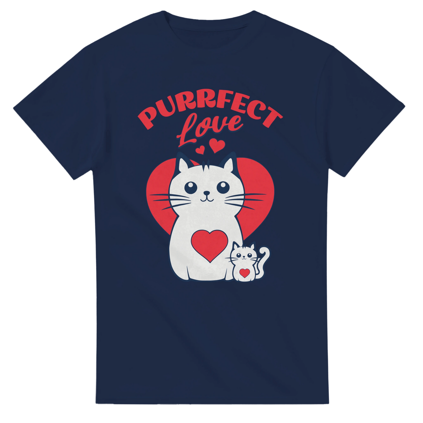 Purrfect Love Kissat - 3XL - 5XL - Mun Paita