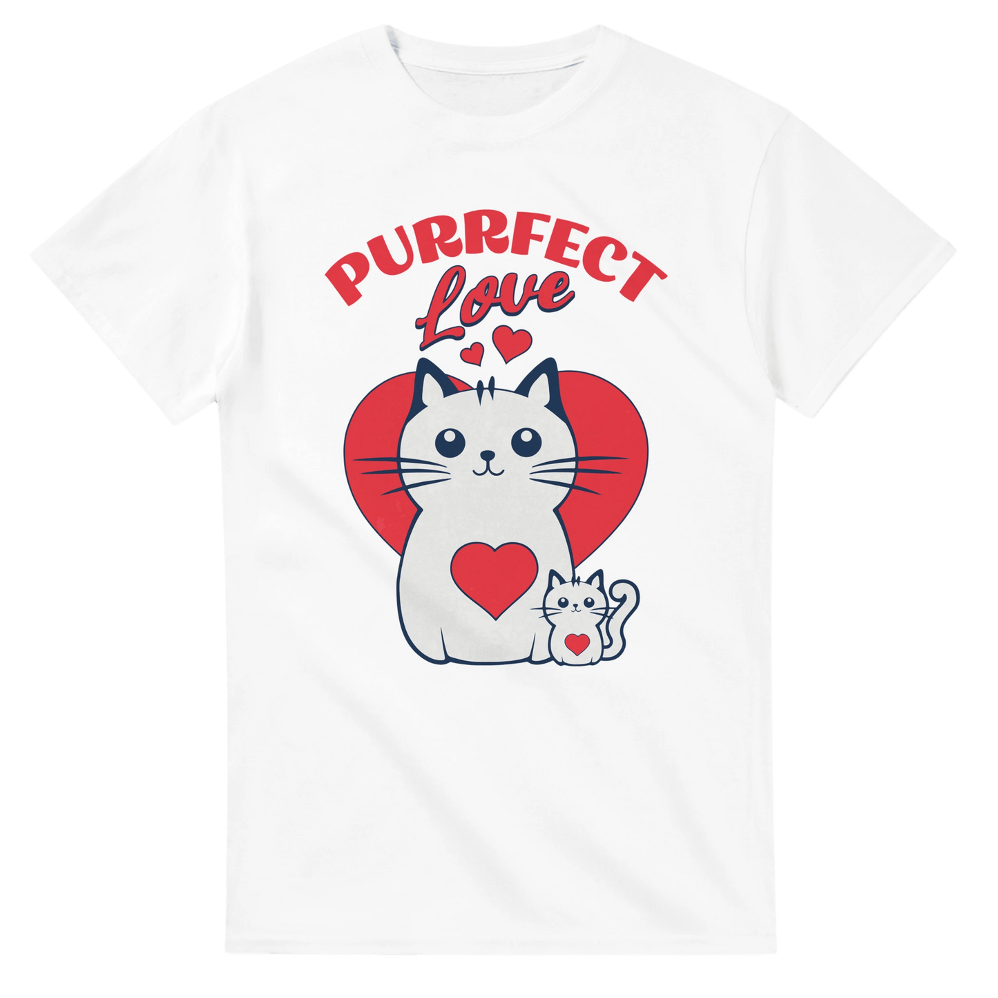 Purrfect Love Kissat - 3XL - 5XL - Mun Paita