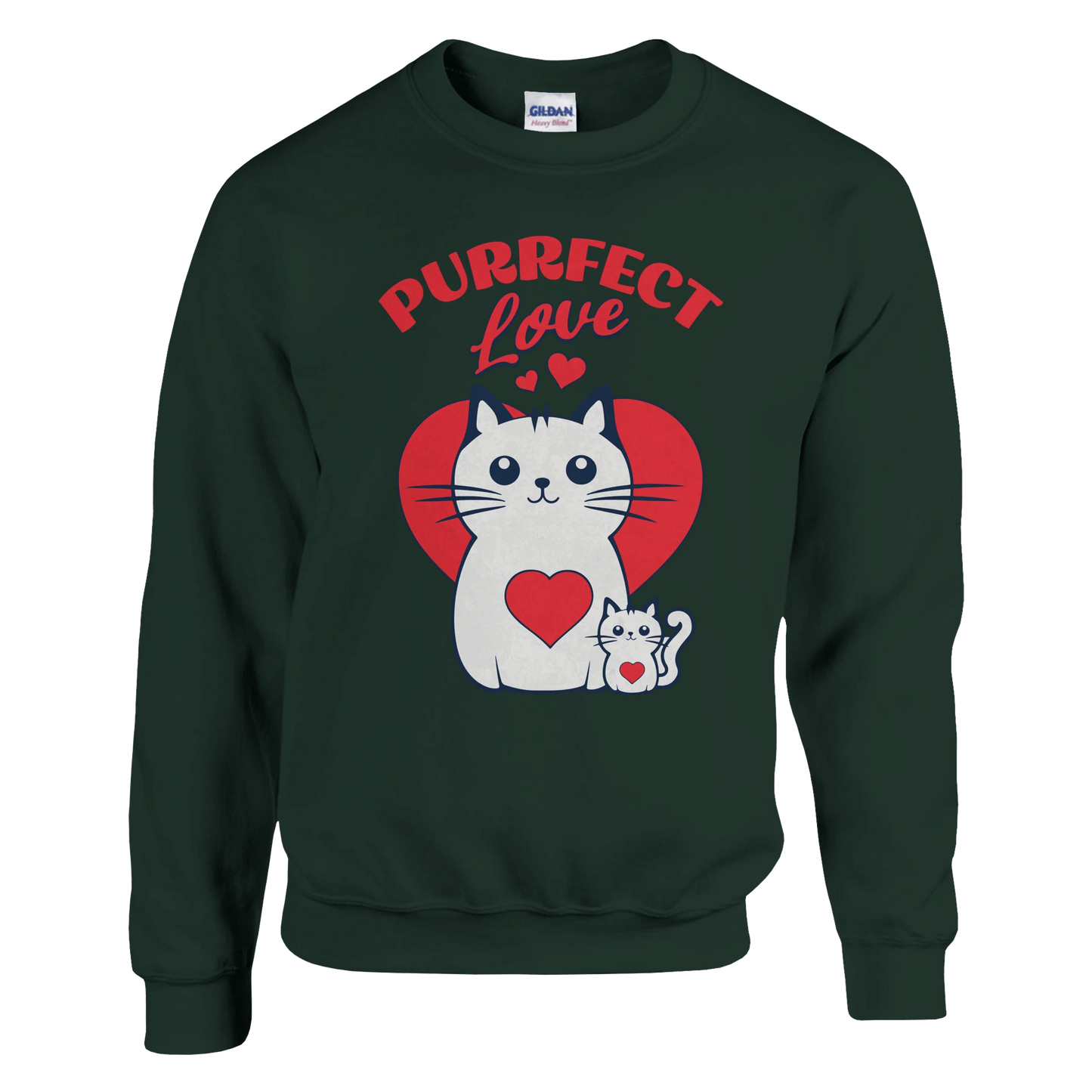 Purrfect Love Kissat - Collegepaita - Mun Paita